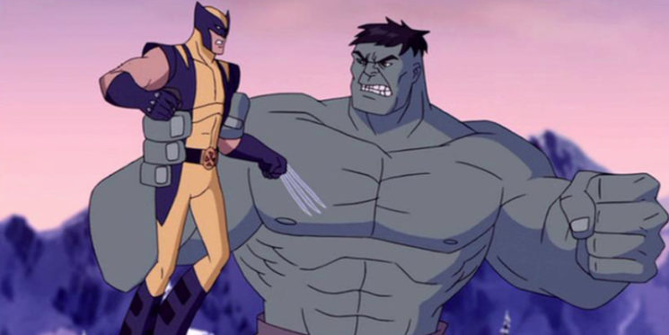 Wolverine lutando conta Hulk