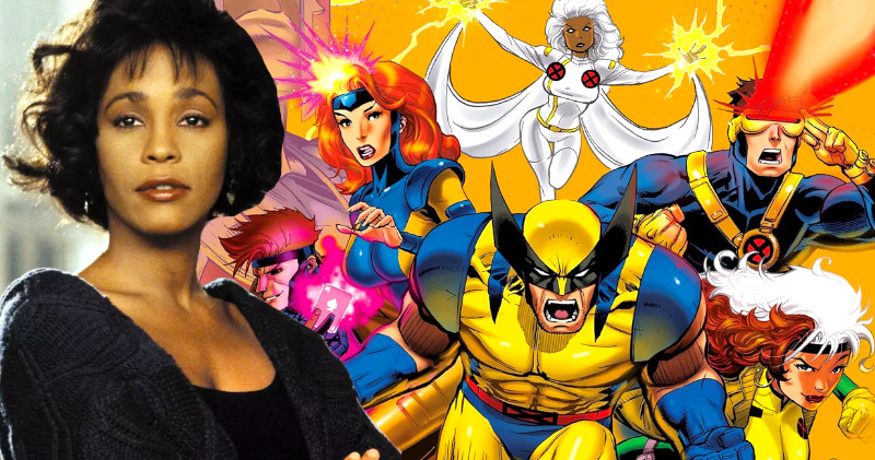 X-Men A Série Animada e Whitney Houston na imagem